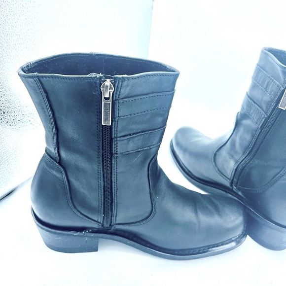 HARLEY DAVIDSON WOMENS “PIPER” STYLE DOUBLE HARNESS SOFT LEATHER BOOTS - Picture 11 of 16